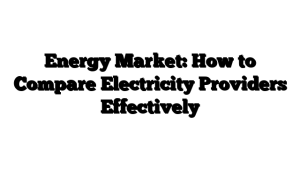 Energy Market: How to Compare Electricity Providers Effectively